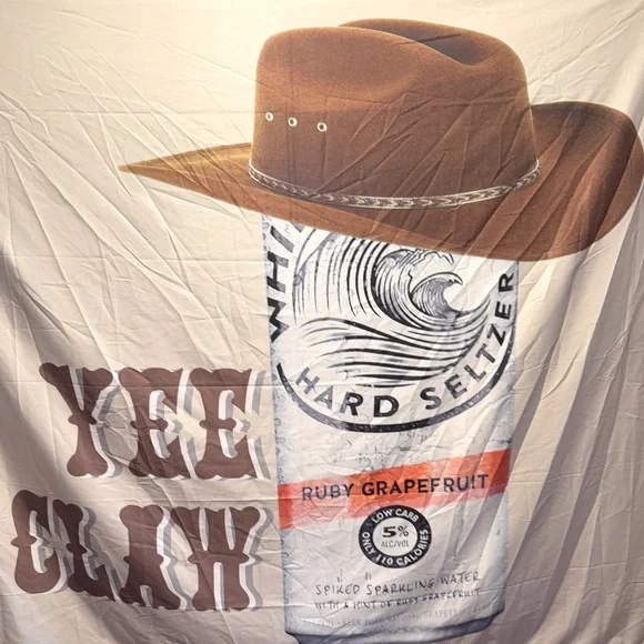WHITE CLAW SELTZER FLAG BANNER 75” x 56” - Picture 1 of 5